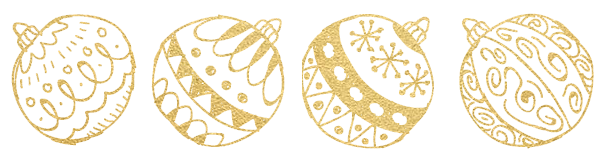 Gold Ornaments Online Invite