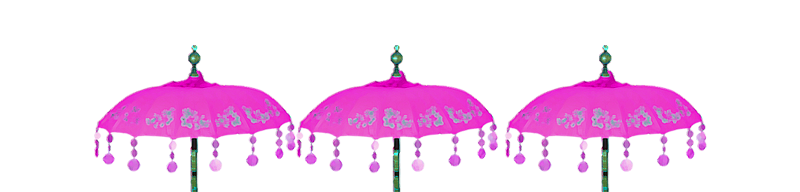 Balinese Pink Umbrellas